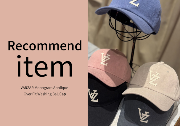 【おすすめ商品のご紹介】VARZAR Monogram Applique Over Fit Washing Ball Cap